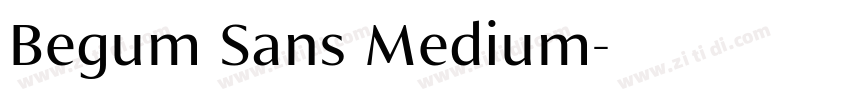 Begum Sans Medium字体转换